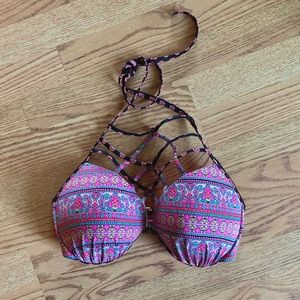 Swim bikini Top, tribal paisley print